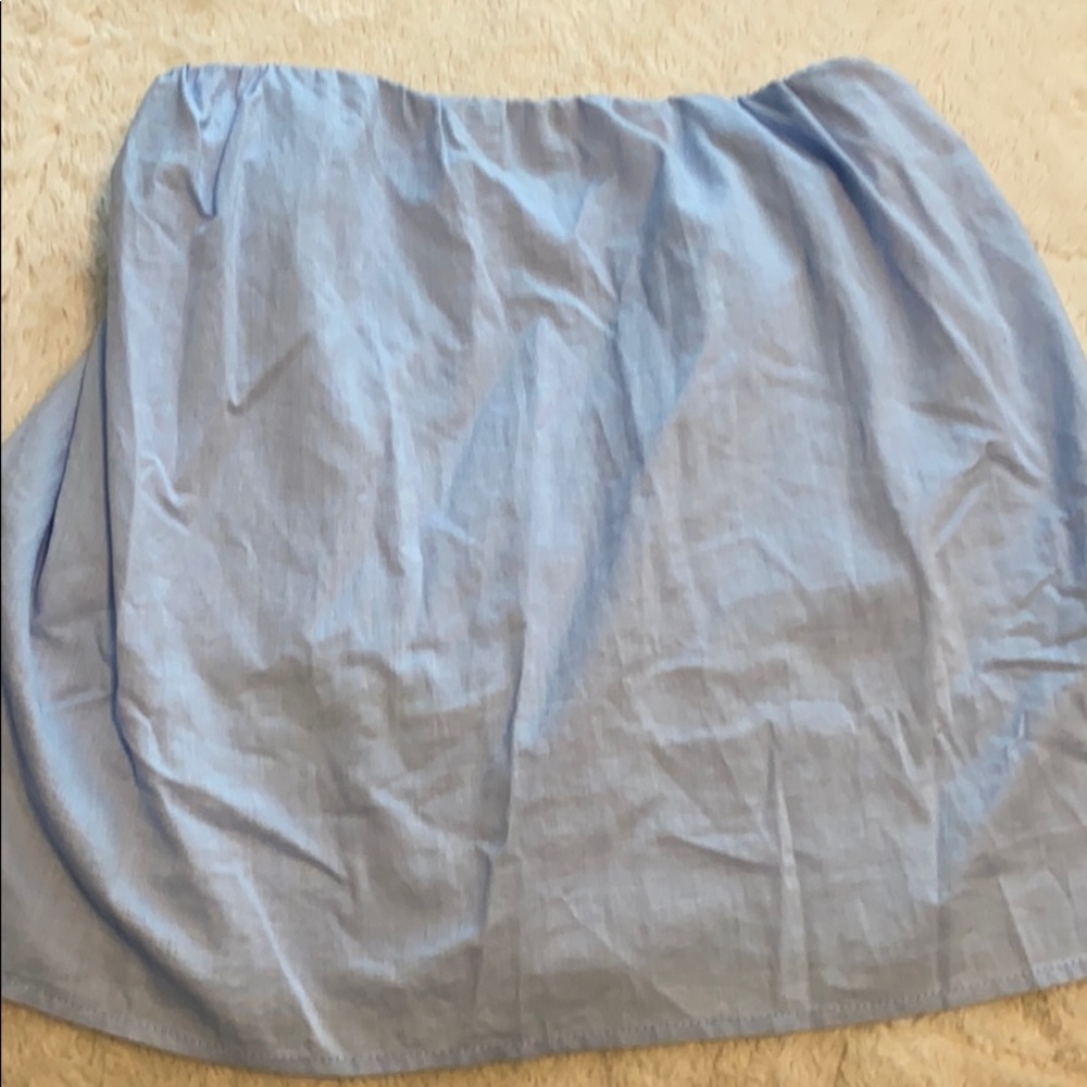 Cute blue strapless top